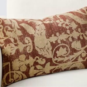 Pottery Barn Rory Velvet Burgundy Wine Multi Color Floral Pillow Cover